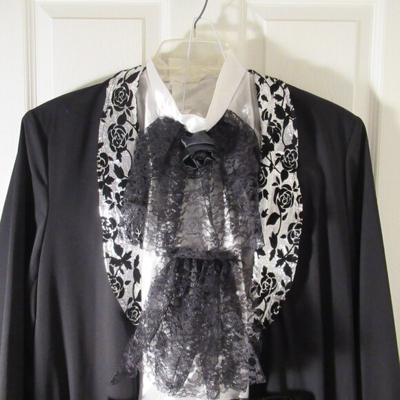 Men's Long Top Coat 4 Piece + Wig & Matching Dress 18th-19th Century Halloween - Picture 7 of 15